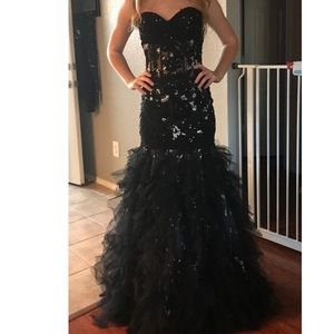 Jovani black and silver dress